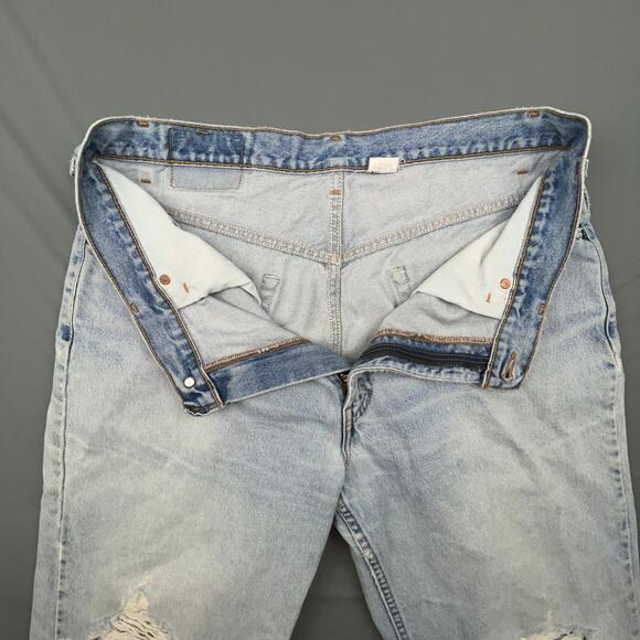 Levi’s 901 Vintage Distressed Jeans Men’s 38x32 Light Wash 2001 USA Grunge - Picture 4 of 10